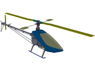 RC Helicopter for 90 engine 3D Model