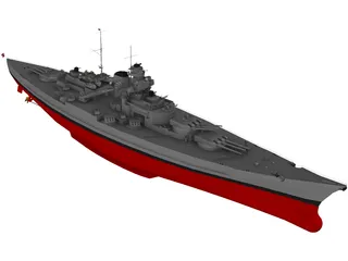 Scharnhorst-class Battleship 3D Model