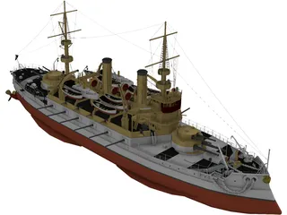 Kearsarge class Battleship 3D Model