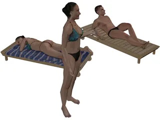 People Beach Collection 3D Model