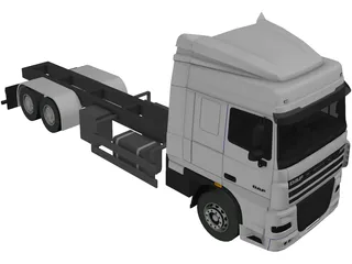 DAF XF 6x2 3D Model