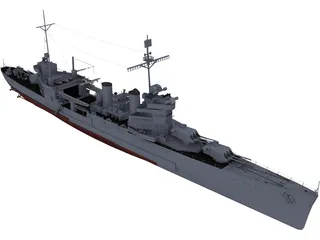 New Orleans class Heavy Cruiser 3D Model