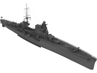 Gorizia class Heavy Cruiser 3D Model