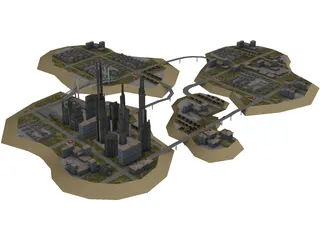 City Island 3D Model