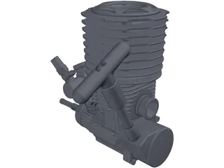 Force .38CNC Nitro Engine 3D Model