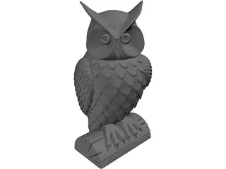 Owl Statue 3D Model