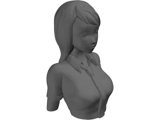 Kawaii Japanese Girl 3D Model