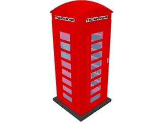 Telephone Booth 3D Model