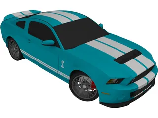 Ford Mustang Shelby GT500 (2013) 3D Model