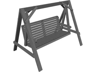 Garden Swing Bench 3D Model