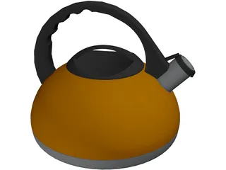 Euro Retro Teapot 3D Model