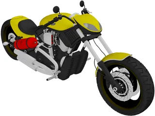 Harley-Davidson Custom 3D Model