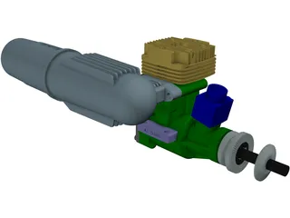 OS Nitro Engine Class 90 3D Model