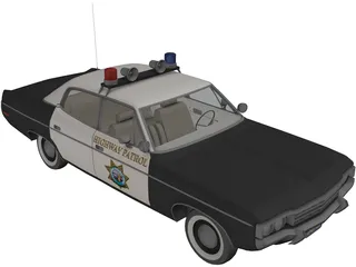 AMC Matador Highway Patrol Car 3D Model