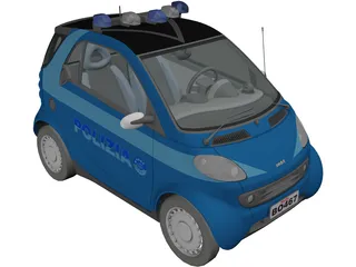 SMART Police Car 3D Model