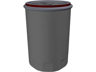 Oil Filter 3D Model