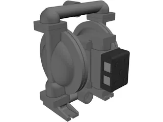 Double Diaphragm Pump 3D Model