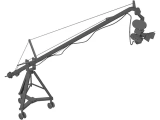 Camera on Crane 3D Model