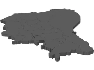 Ecuador 3D Map 3D Model