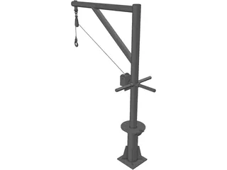 Davit Crane 1000 lbs 3D Model