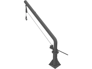 Davit Crane 1500 lbs 3D Model