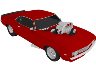 Chevrolet Camaro Pro Drag 3D Model