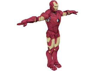 Iron Man Low Poly 3D Model