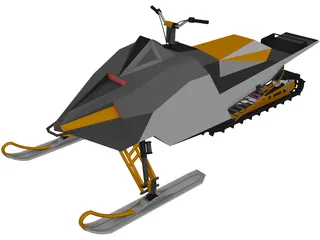 Mountian Snowobile 3D Model