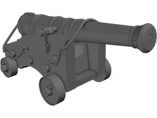 Ship Cannon 3D Model