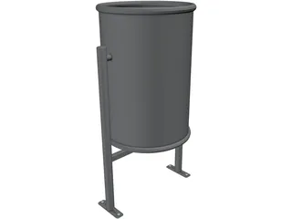 Urban Trash Bin 3D Model