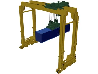 Containers Port Crane 3D Model
