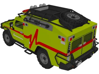 Hummer H2 Search and Rescue Sport Utility Truck Ratchet 3D Model