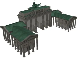 Brandenburg Gate Berlin 3D Model