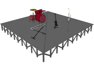 Concert Stage 3D Model