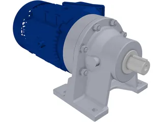 Electric Motor 1.5hp 3D Model