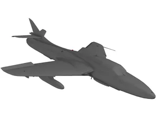 Hawker Hunter 3D Model