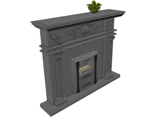 European Fireplace 3D Model