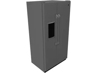 GE Refrigerator 3D Model