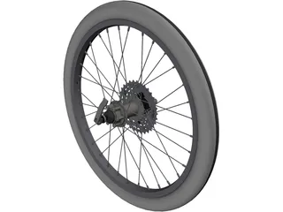 Bike Rear Wheel 20inch 3D Model