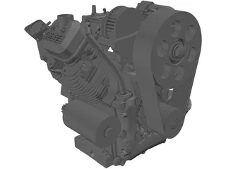 Briggs and Stratton V-Twin Vanguard Gas Engine 3D Model