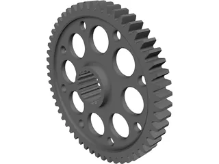 Spur Gear 47 6DP Teeth 27mm Wide 3D Model