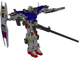 Gundam F-90 Long Range Type 3D Model