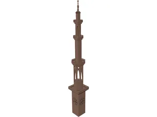 Islamic Minaret 3D Model