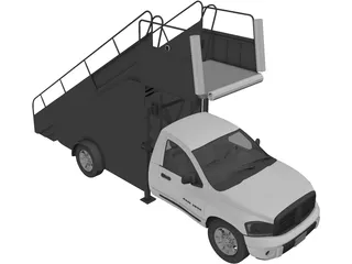 Dodge Ram 2500 Boarding Car 3D Model
