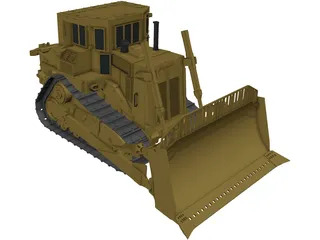 Caterpillar Bulldozer 3D Model