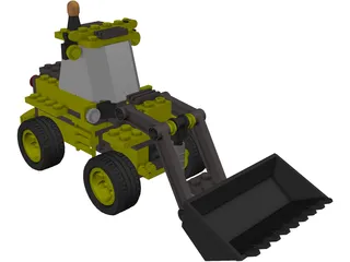 Lego Excavator 3D Model