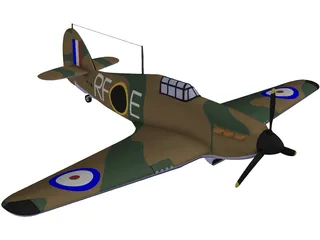 Hawker Hurricane Mk. I 3D Model