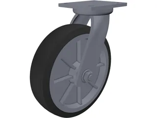 Caster Wheel 3D Model