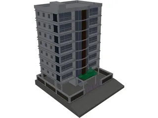 Apartment Building 3D Model