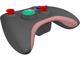 Xbox 360 Gamepad 3D Model